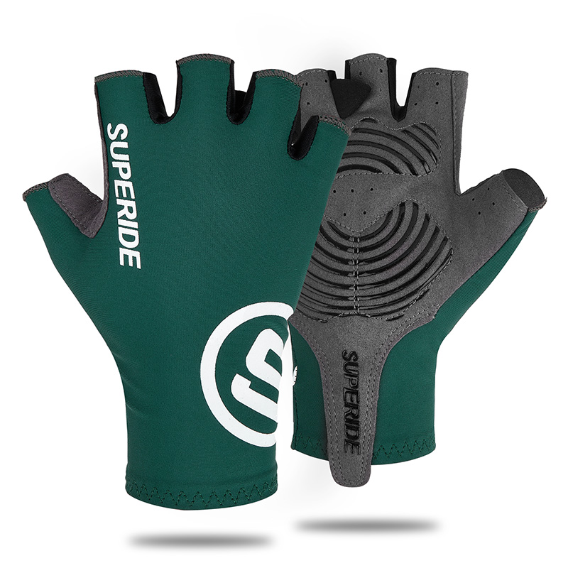 Mountain Biking Gloves Mens - SUPERIDE Gel Padded Half Finger Cycling