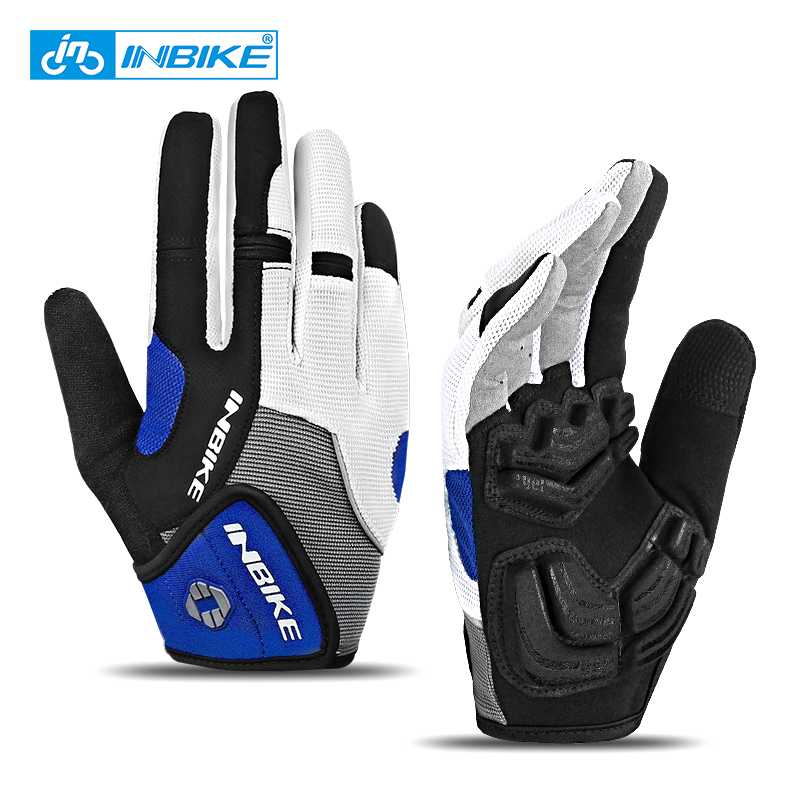 Mountain Biking Gloves Mens - INBIKE Bicycle Gloves Gel Full Finger