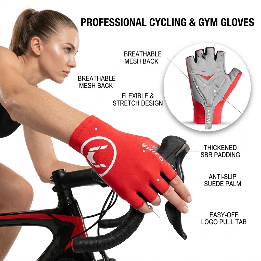Mountain Biking Gloves Mens - Cycling Gloves Men Women Half Finger