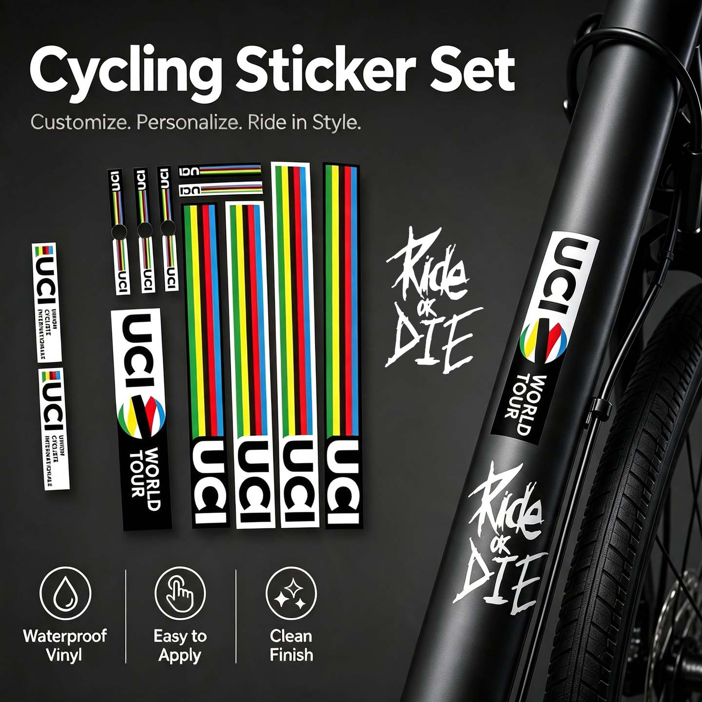 UCI Cycling DIY Decor Stickers - огляд і ціна Mountain Biking Uci
