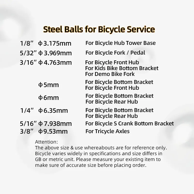 144/20pcs Bicycle Steel Balls  - огляд і ціна Mountain Biking Kids