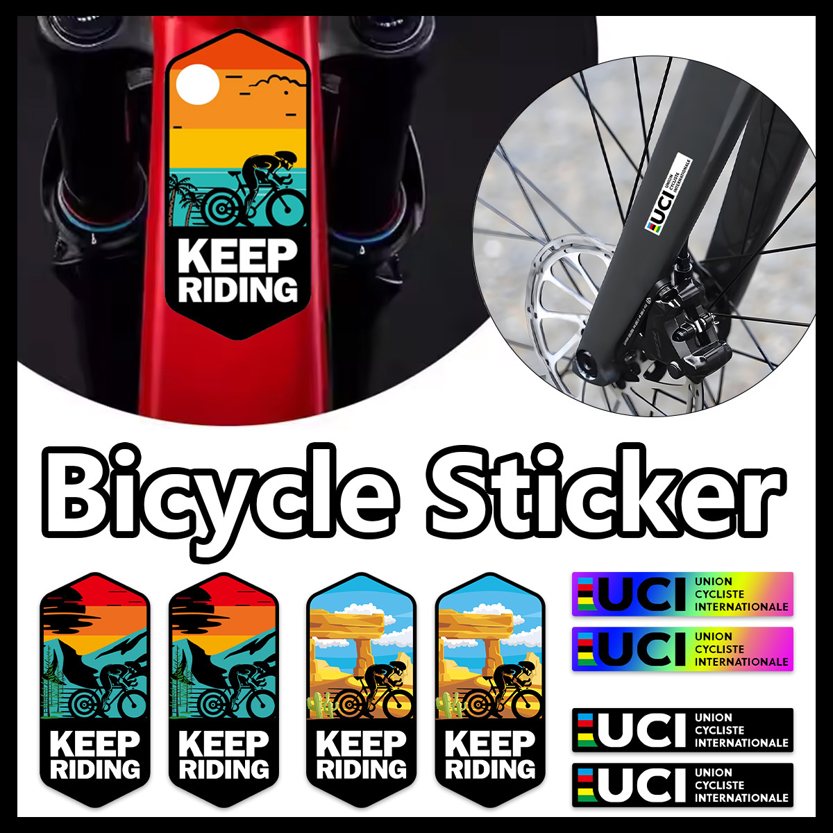 UCI Keep Riding Sticker Set 1S - огляд і ціна Mountain Biking Uci
